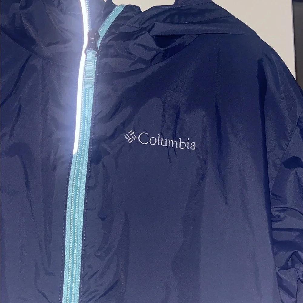 Columbia Dark Jacket with Light Blue Accent, Large (14/16)